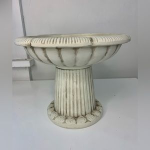 Small Bird Bath Plant Stand or Soap Dish Cottage Core Shabby Chic Home Decor